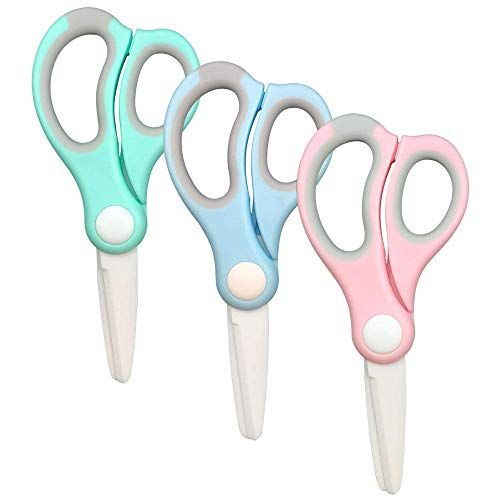 Ceramic Scissors for Baby Food,Safety Healthy BPA Free and Portable Toddler Shears with Protective B | Amazon (US)