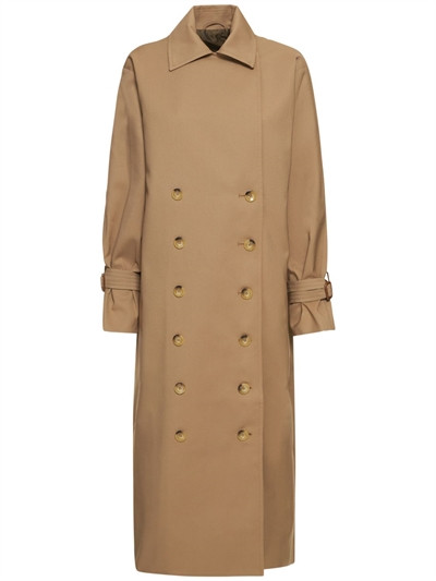 Signature cotton blend long trench coat | Luisaviaroma