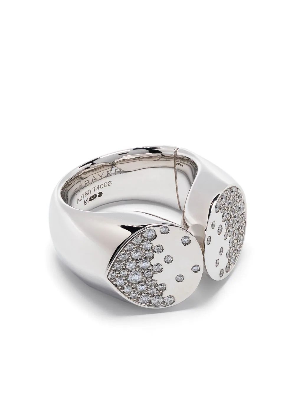 18kt white gold Oera diamond ring | Farfetch Global