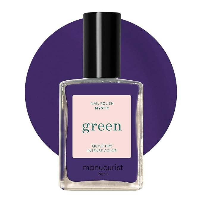 Manucurist Green Quick Dry Nail Polish Mystic (Anthracite Grey) - 9-Free, Plant-Based and Vegan -... | Amazon (US)