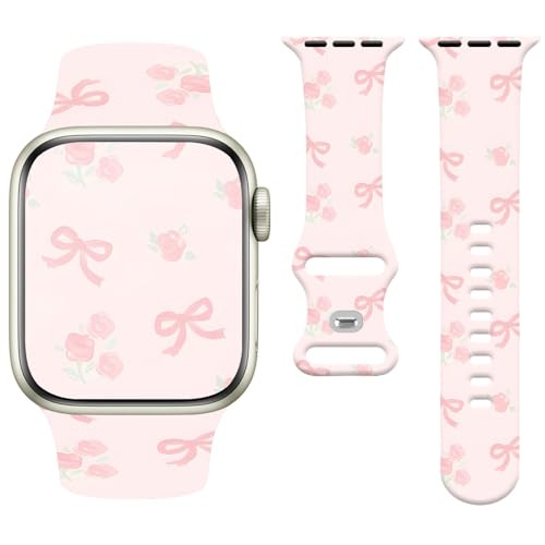 Watbro Bowknot Watch Band Compatible with Apple Watch 38mm 40mm 41mm 42mm 44mm 45mm 49mm Women Me... | Amazon (US)