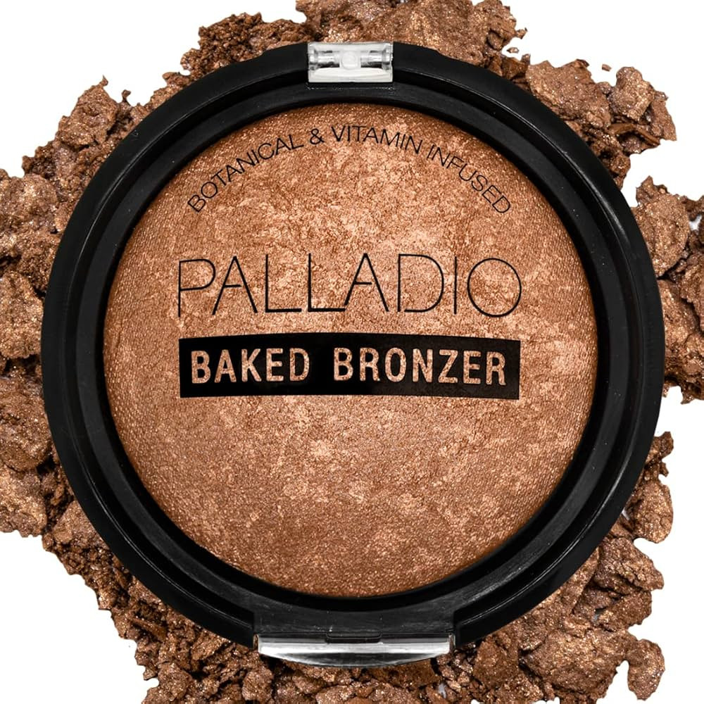 Palladio Baked Bronzer, Highly Pigmented and Easy to Blend, Shimmery Bronzed Glow, Use Dry or Wet... | Amazon (US)