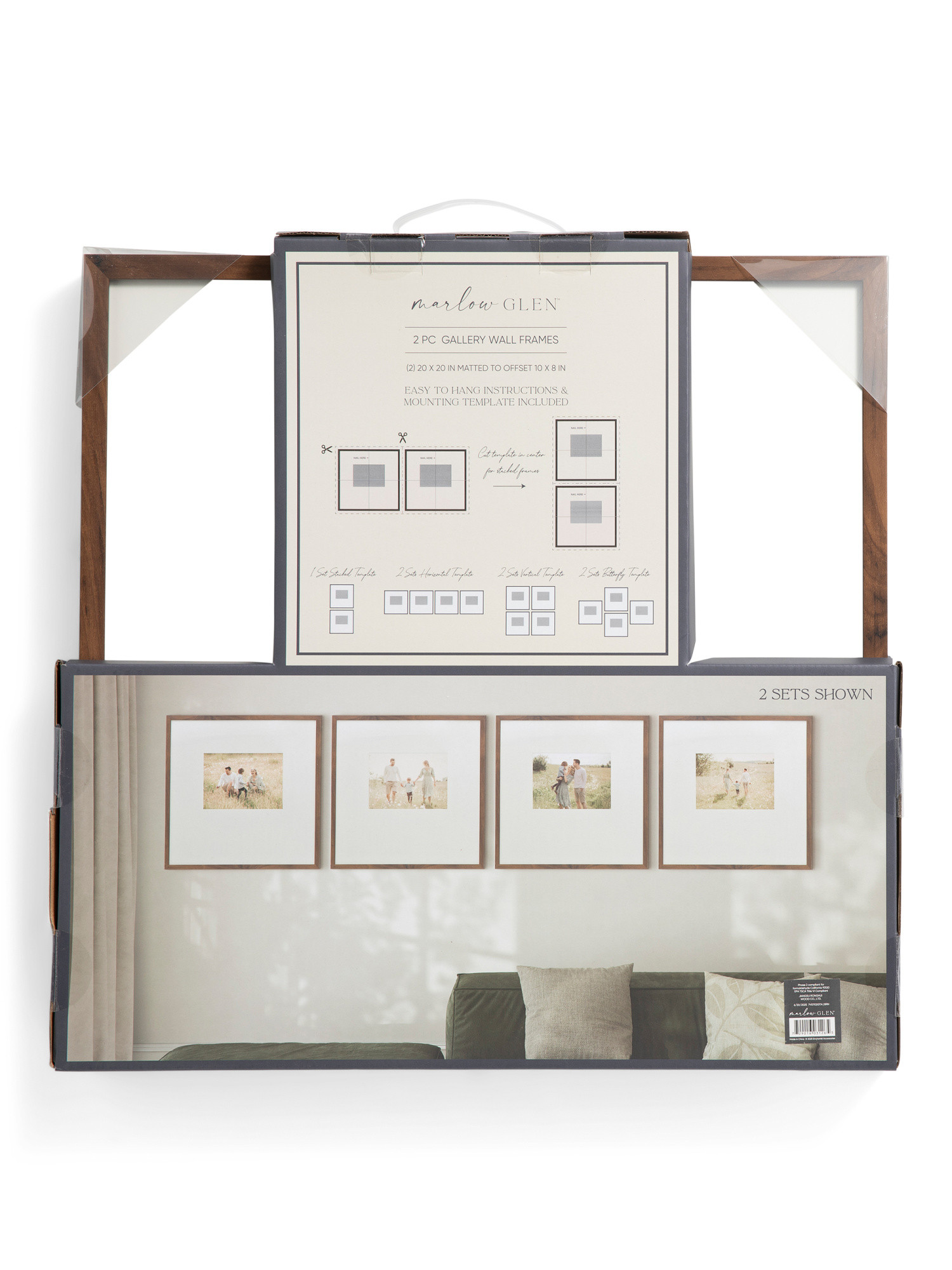 2pc 20x20 Matted To 8x10 Wall Gallery Frame Set | TJ Maxx