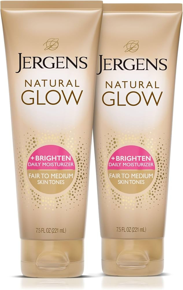 Jergens Natural Glow Self Tanner Body Lotion, Sunless Tanning, Fair to Medium Skin Tone, Daily Mo... | Amazon (US)