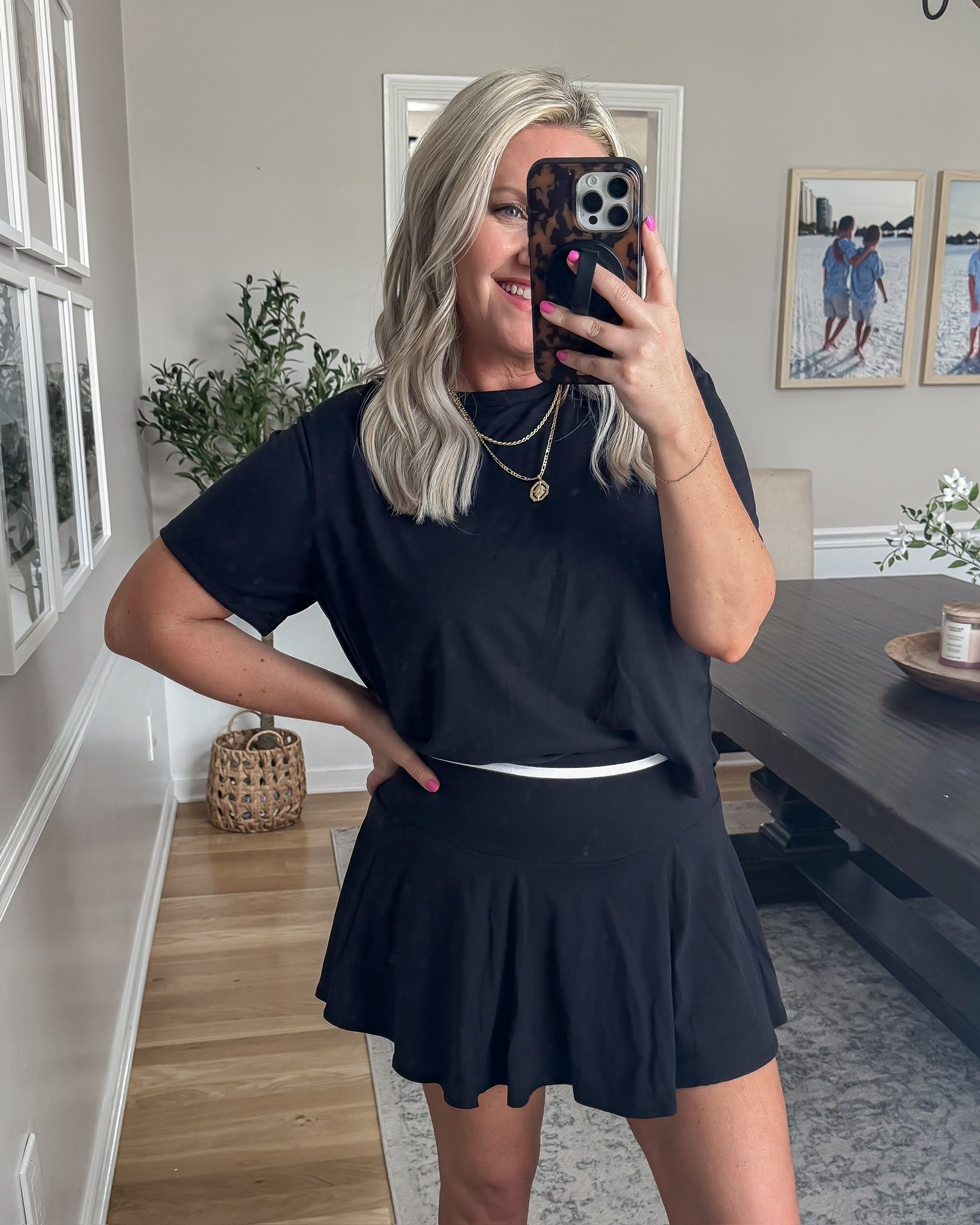 This black athletic skirt and tee from Target is such an easy everyday outfit. It is comfy, flattering, and perfect for errands, walks, or just a casual day while still looking put together.

Wearing size small.

target outfit athletic skirt outfit black skirt outfit black t shirt outfit casual spring outfit athleisure outfit everyday style comfy cute outfit womens spring fashion sporty chic outfit lovelylifestyling

#LTKActive #LTKOver40 #LTKSeasonal