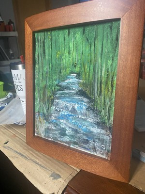 “Forest Stream” Acrylic on 8x10 Canvas Board Impressionistic. Abstract, Contemp. | eBay | eBay US