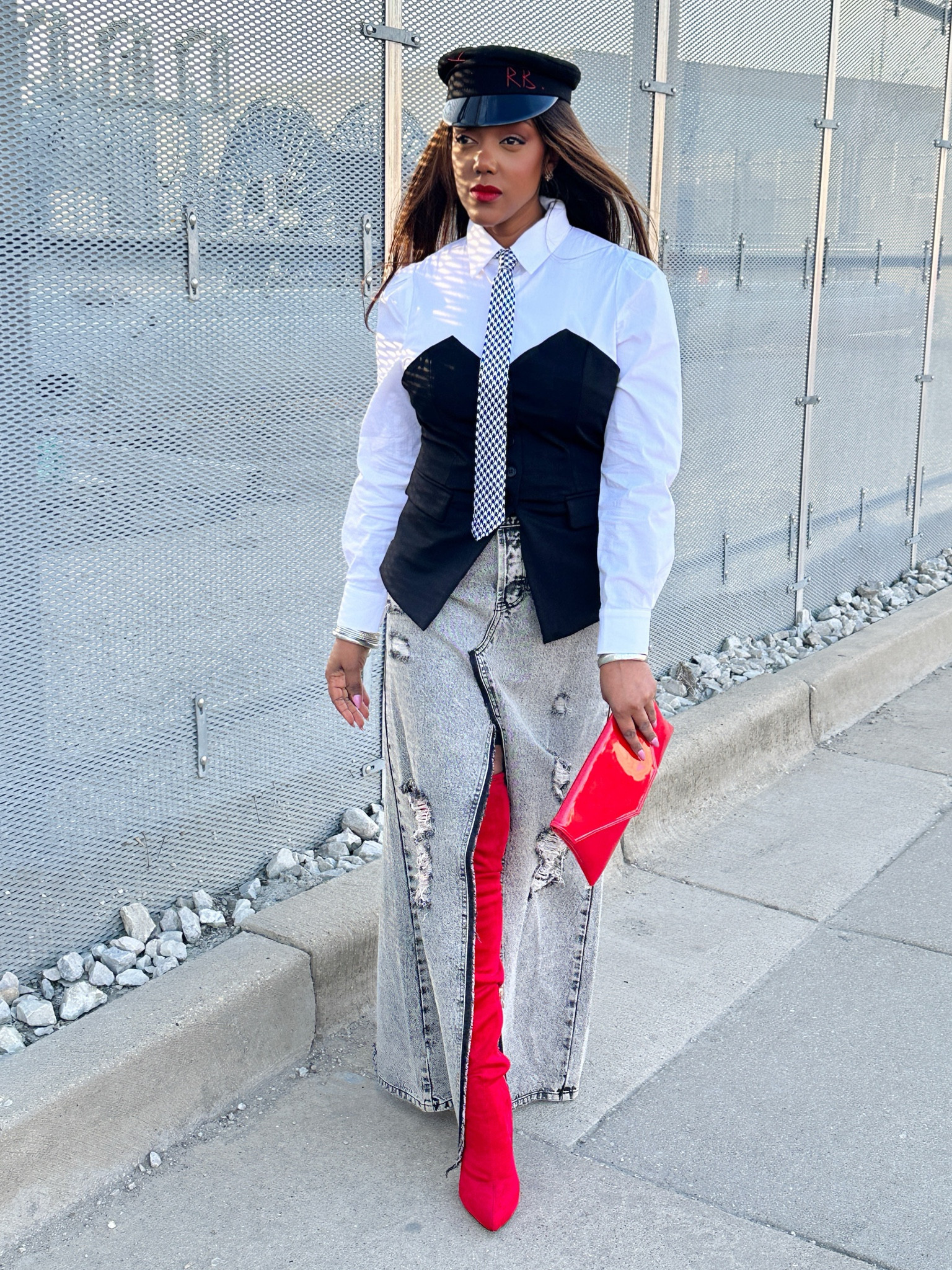 After 5 chic!  Take a basic jean skirt from drab  to fab, by adding layers and accessories. 

#LTKfindsunder100 #LTKstyletip #LTKfindsunder50