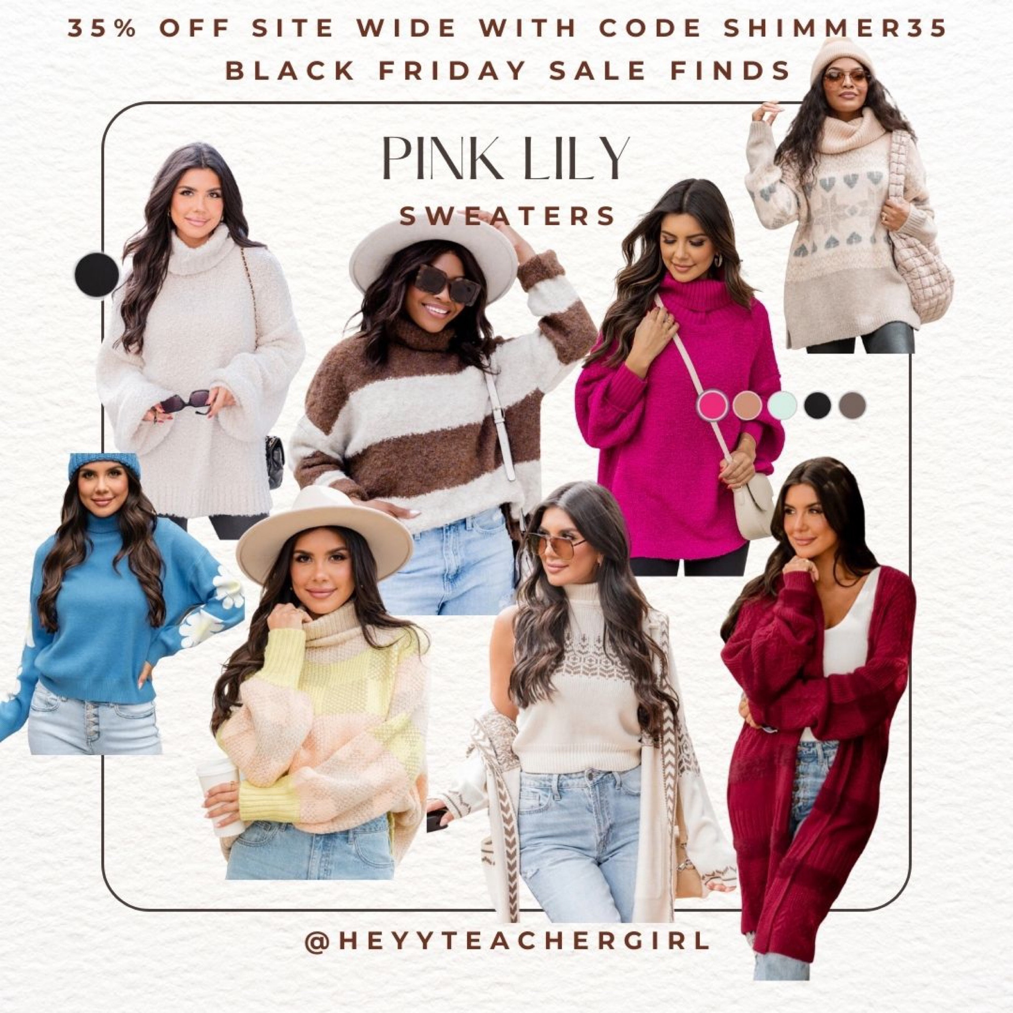 35% off site wide at Pink Lily with the code: shimmer35

#LTKsalealert #LTKCyberWeek #LTKHoliday