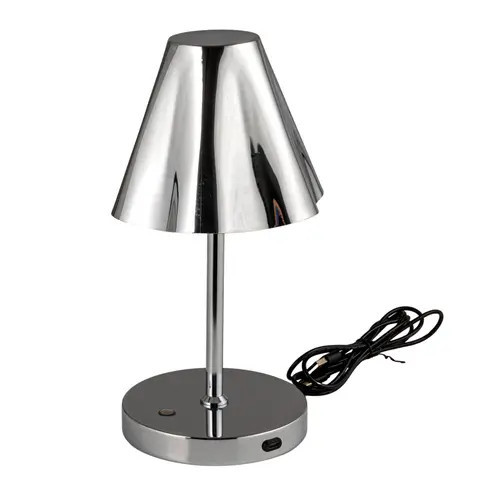 Storied Home Metal LED Rechargeable Table Lamp with Touch Sensor, Silver Finish in Chrome at Nordstrom | Nordstrom