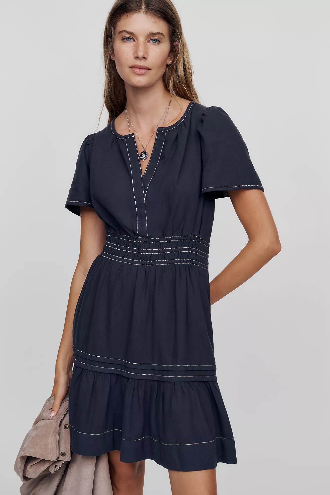 By Anthropologie Somerset 100% Cotton Denim Mini Dress | Anthropologie (US)