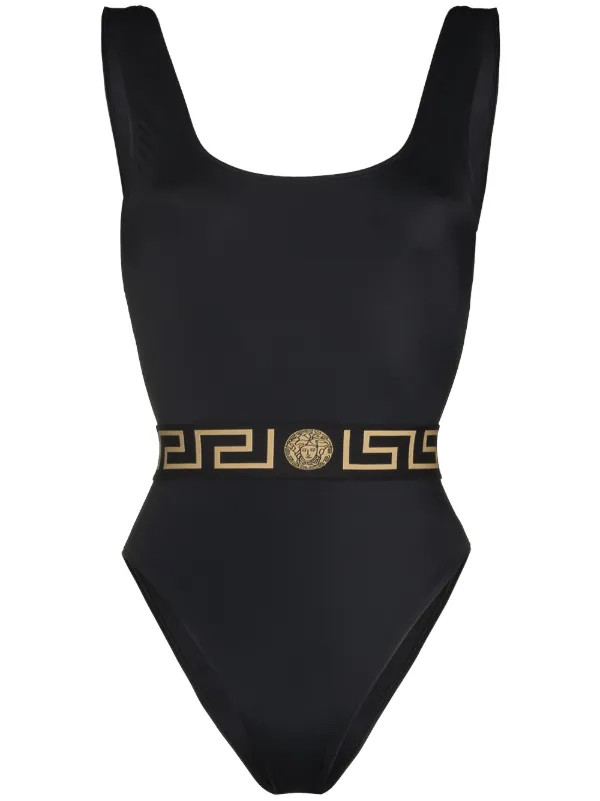 Greca-print swimsuit | Farfetch Global
