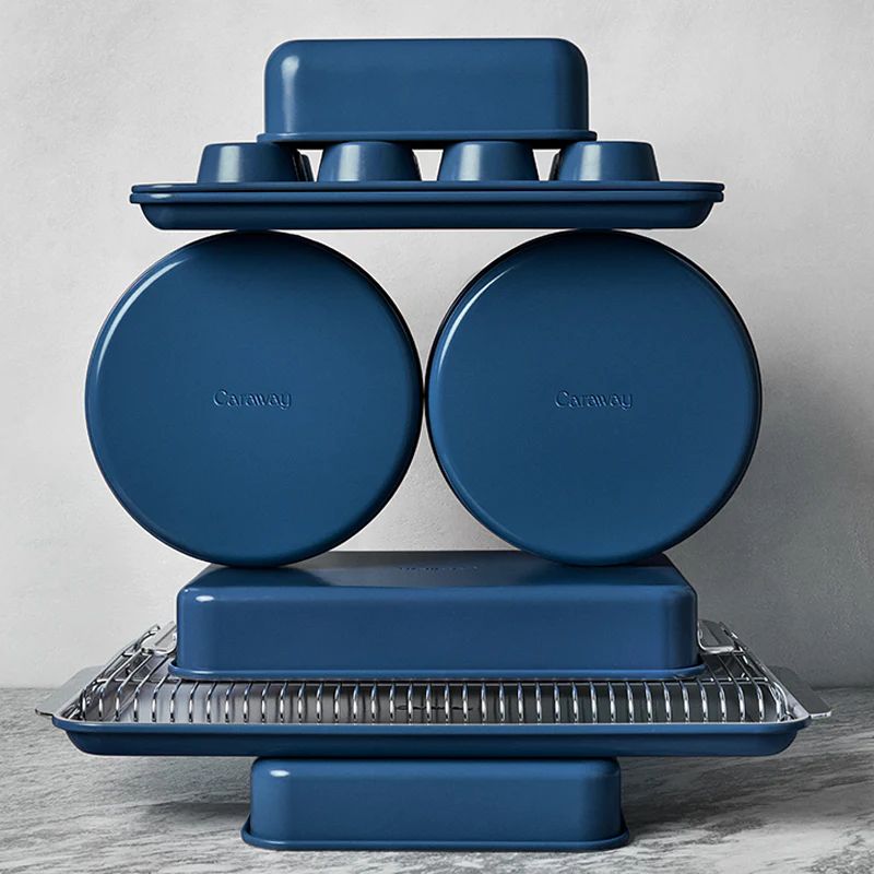 Caraway Navy Complete Bakeware Set | Caraway