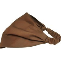 Brown Head Scarf, Solid Color Wide Cotton Bandana Headband With Elastic Back, Hair Loss Headscarf, B | Etsy (US)