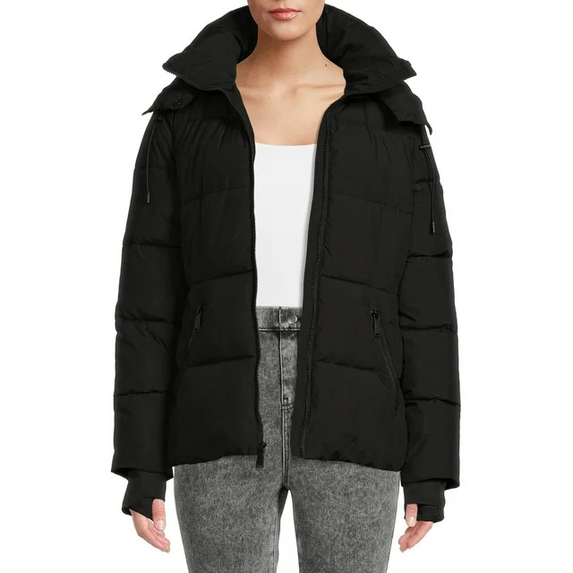 BCBG Paris Women's and Women's Plus Cloud Puffer Coat with Hood, Sizes S-3X | Walmart (US)
