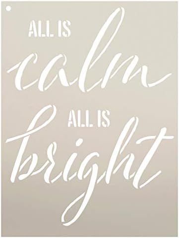 Amazon.com: All is Calm All is Bright Stencil by StudioR12 | Reusable Mylar Template | Use to Pai... | Amazon (US)