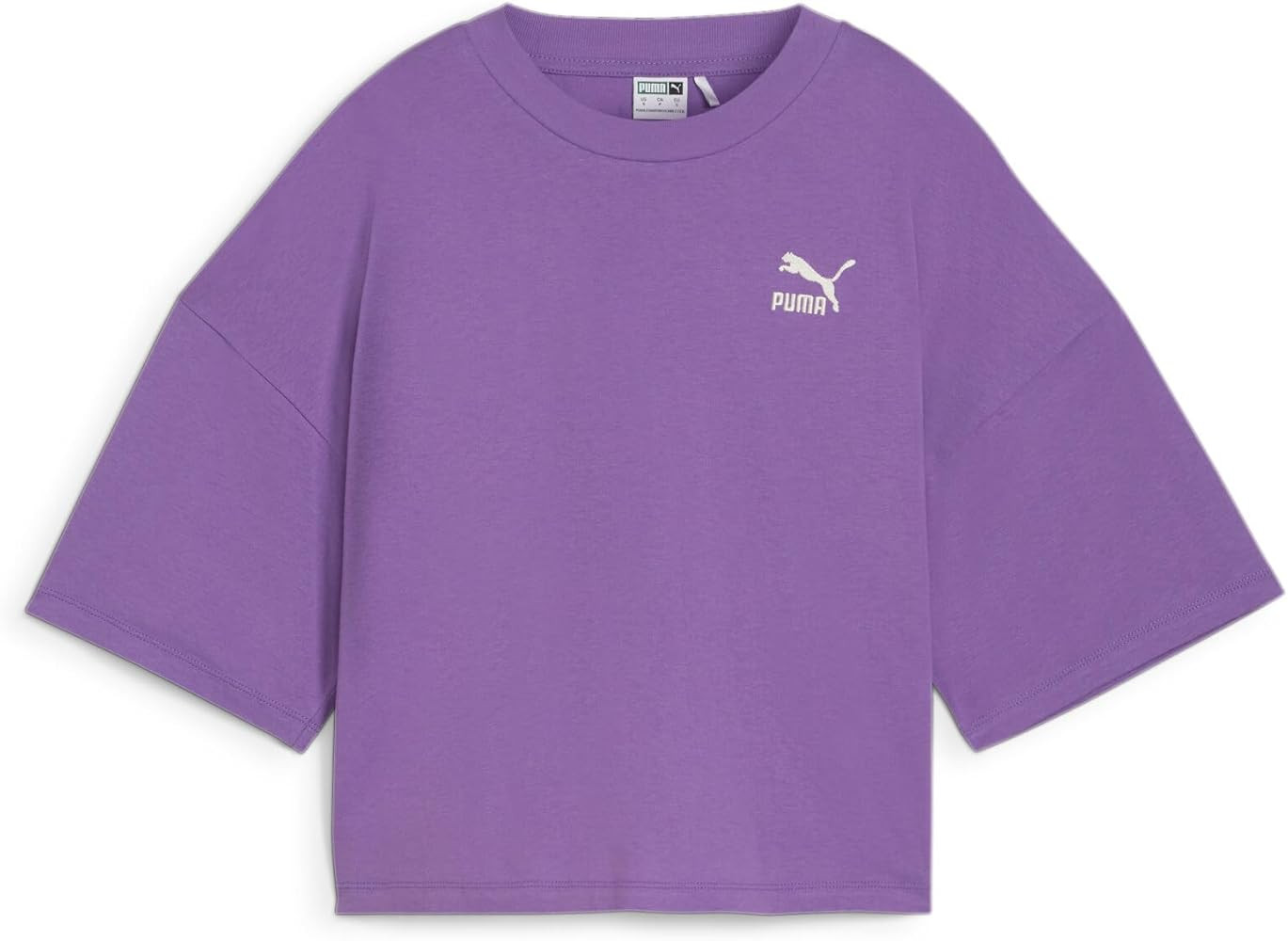 PUMA Womens Better Classics Oversized Crew Neck Short Sleeve Casual Tops Casual - White | Amazon (US)