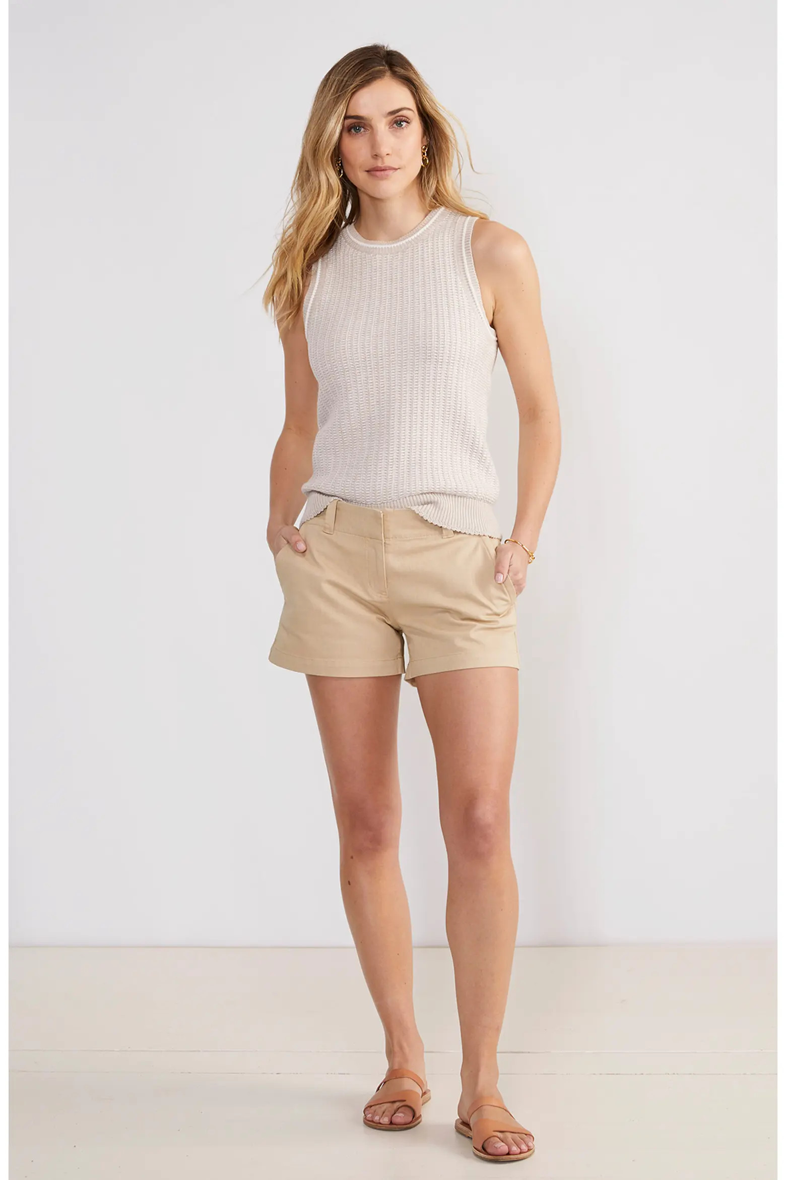 Herringbone Stretch Cotton Shorts (Women) | Nordstrom | Nordstrom