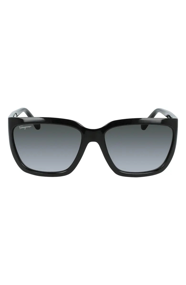 Salvatore Ferragamo Classic Logo 59mm Gradient Rectangle Sunglasses | Nordstrom Rack