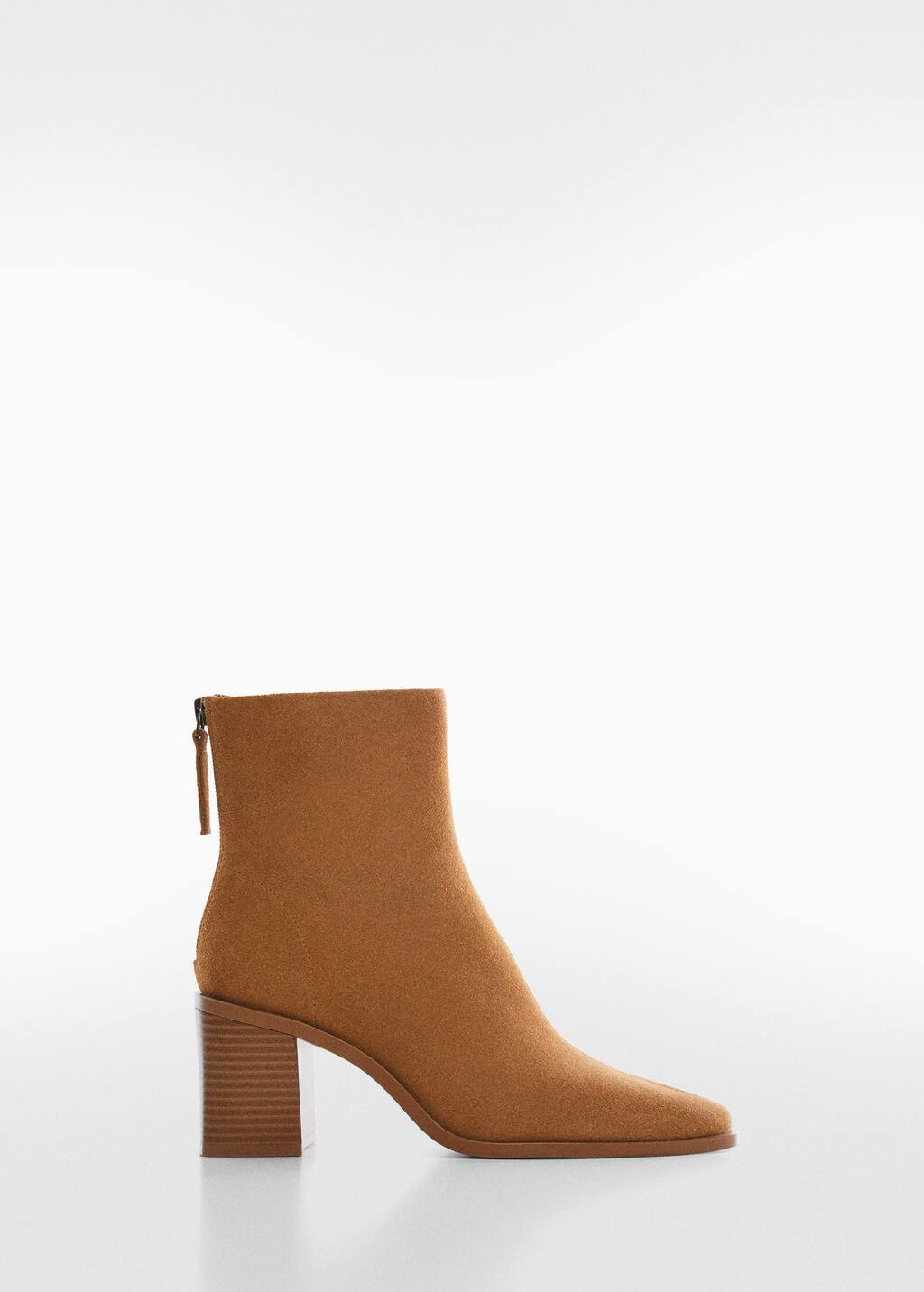 Heel suede ankle boot -  Women | Mango United Kingdom | MANGO (UK)