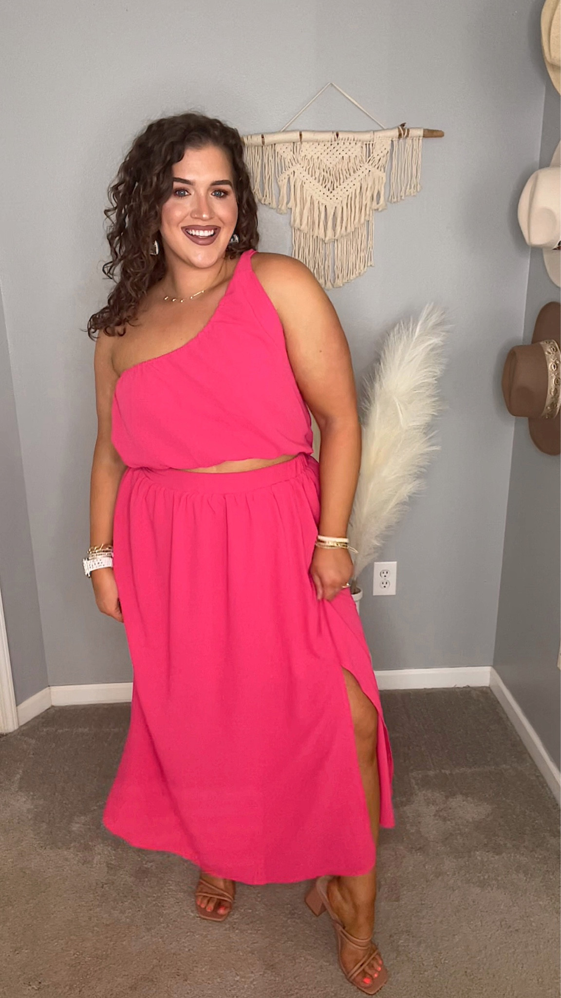 Curvy beach vacation outfits on Amazon 🏝️🌊☀️ 
Pink two-piece set: XL, can size down 
#midsizeoutfits #ootd #resortwear #vacationoutfits #beachoutfits #beachstyle #twopeiceset #matchingset #maxiskirt #croptop #heels #affordablefashion 

#LTKtravel #LTKSeasonal #LTKcurves