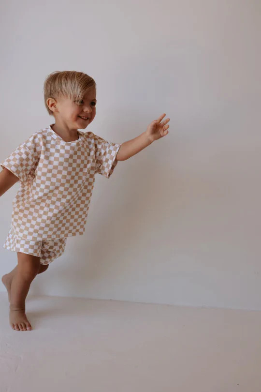 Honey Checkerboard | Short Set | Forever French