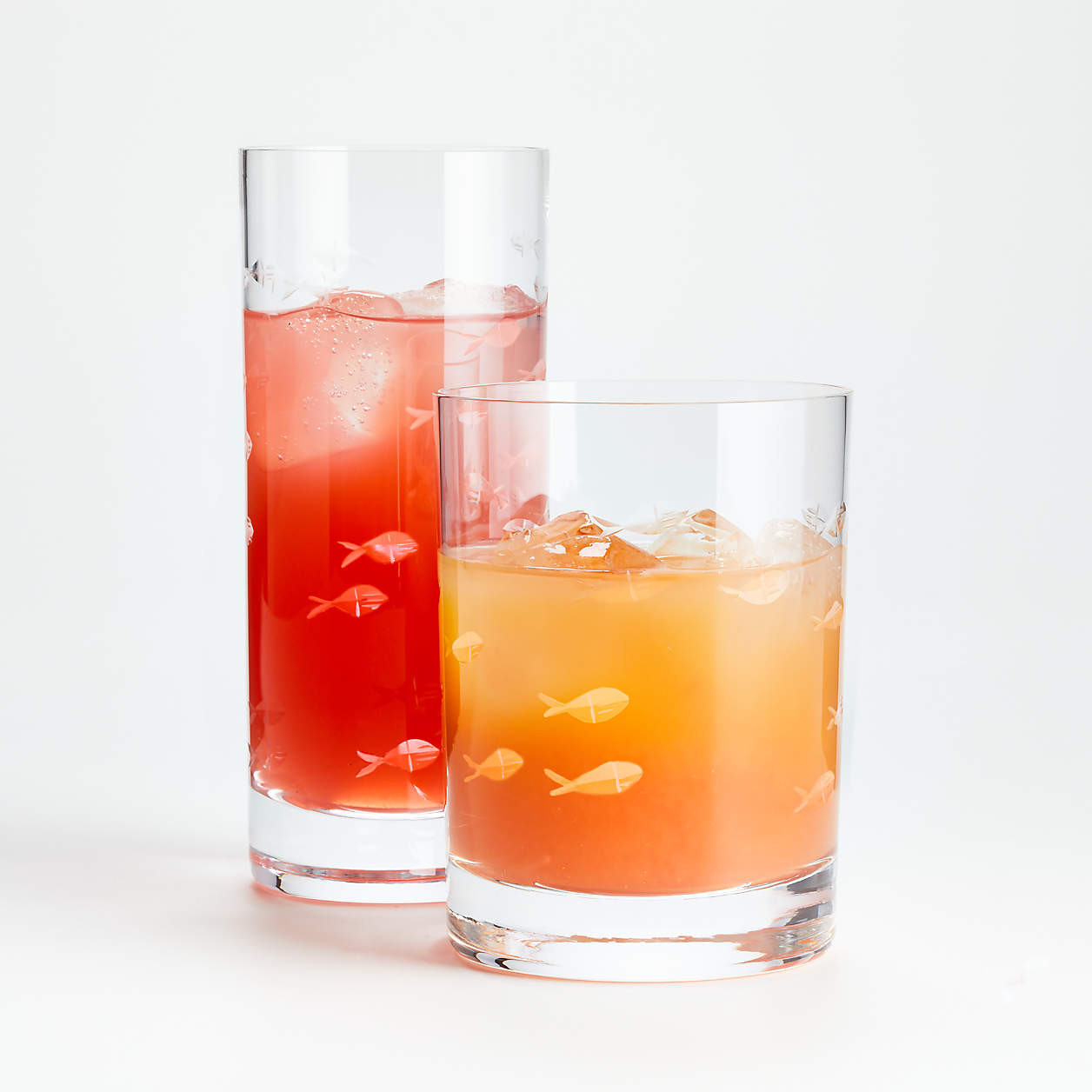 Reef 15-oz. Double Old-Fashioned Glass + Reviews | Crate & Barrel | Crate & Barrel