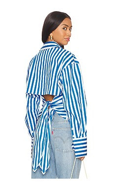 Simon Miller Loch Button Up Shirt in Blue Stripe from Revolve.com | Revolve Clothing (Global)