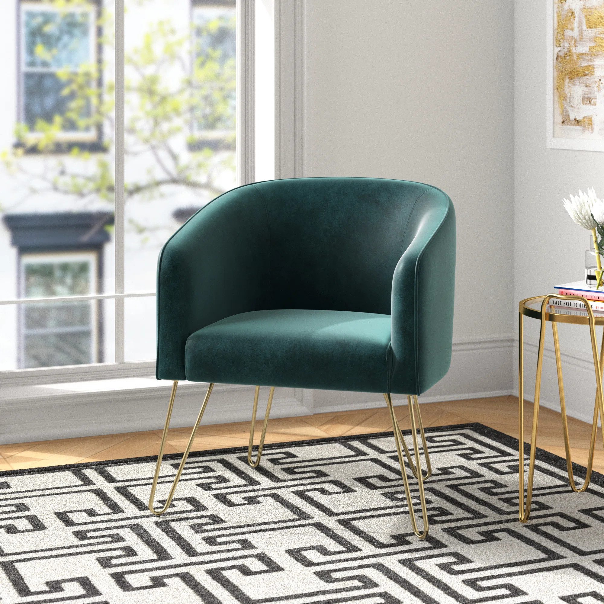 Grimsley Velvet Barrel Chair | Wayfair North America