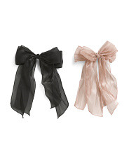 Flowy Double Bow Hair Clip Set | Marshalls
