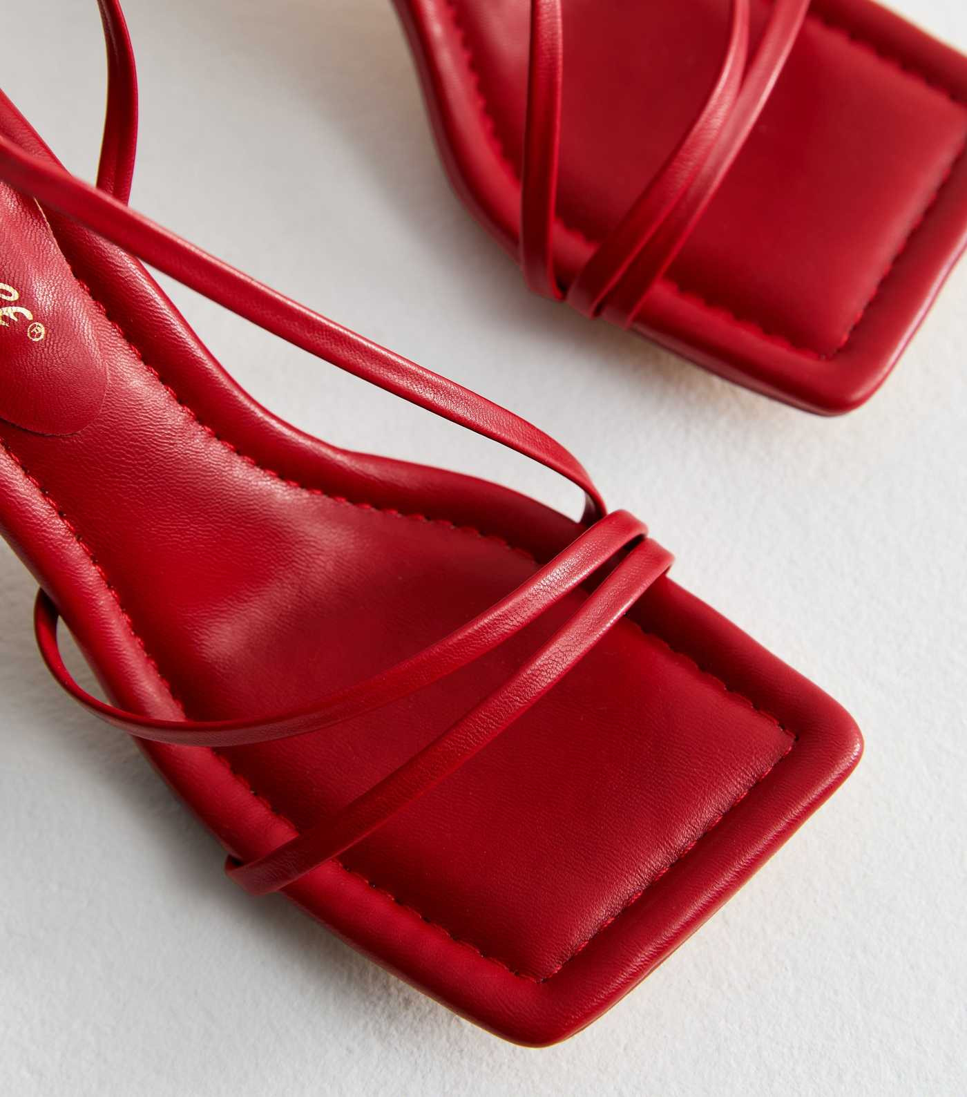 Public Desire Flossy Dark Red Faux Leather Strappy Sandals | New Look | New Look (UK)
