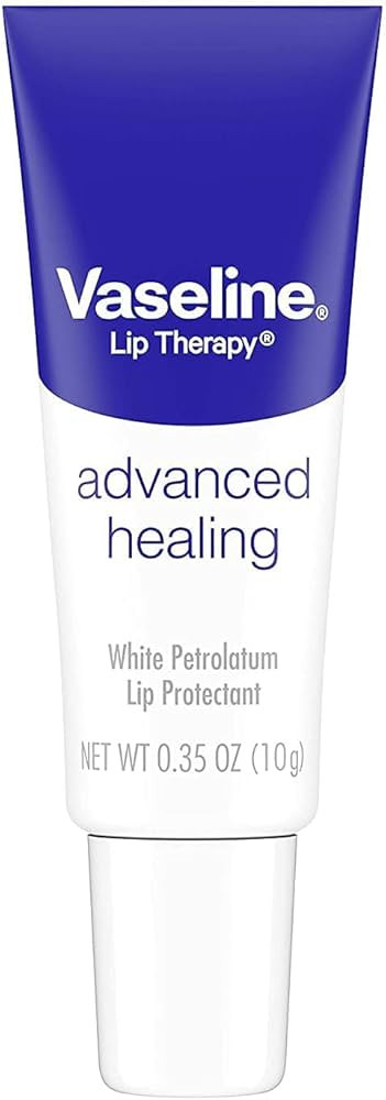 Vaseline Lip Therapy Advanced Petroleum Jelly, Skin Protectant, Travel Size .35 Oz, Pack of 12 | Amazon (US)