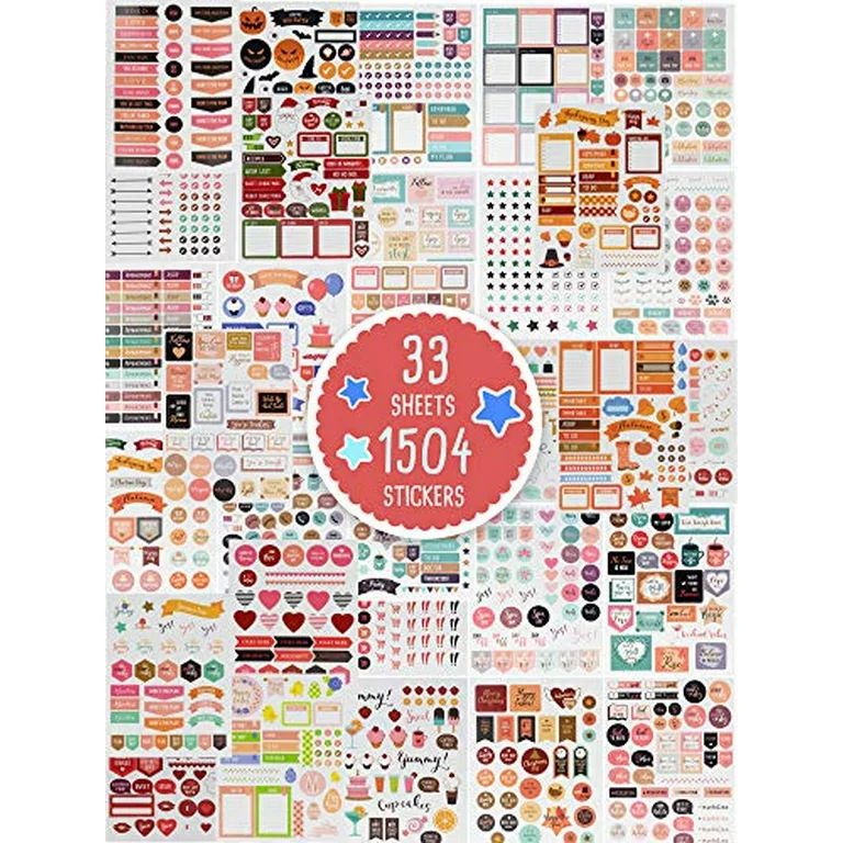 Beautiful Planner Stickers - 1500+ Stunning Design Accessories Enhance and Simplify Your Planner,... | Walmart (US)
