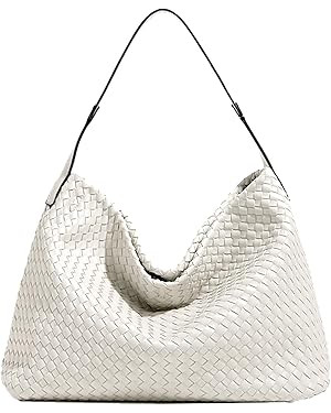 Women Boston Bag Woven Vegan Leather Handbags Female Satchel Messenger Bag Fashion Shoulder Cross... | Amazon (US)