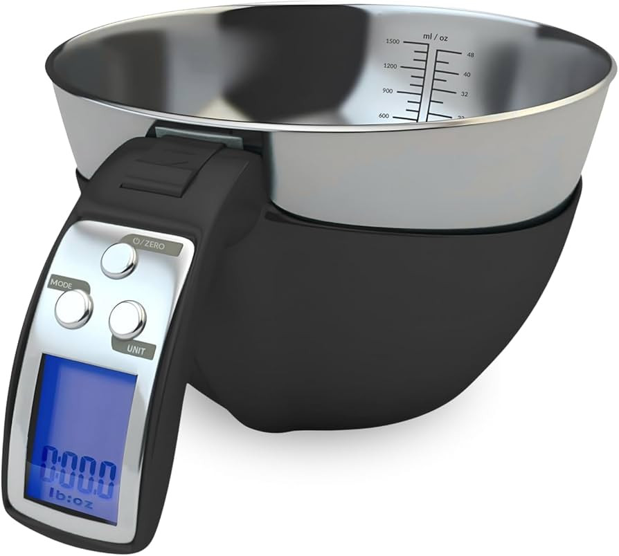 Fradel Digital Kitchen Food Scale with Bowl - 11lb, Grams & Ounces - Removable, Dishwasher-Safe M... | Amazon (US)