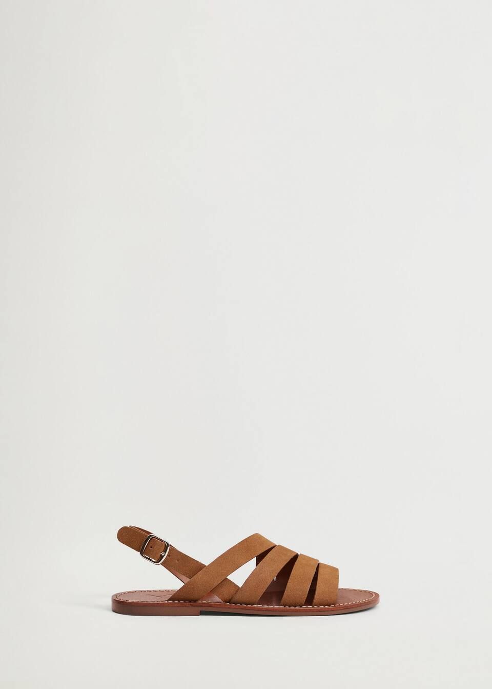 Sandales à lanières cuir | MANGO (FR)
