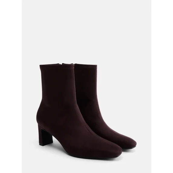 Madden NYC Women's Faux Suede Heeled Booties | Walmart (US)