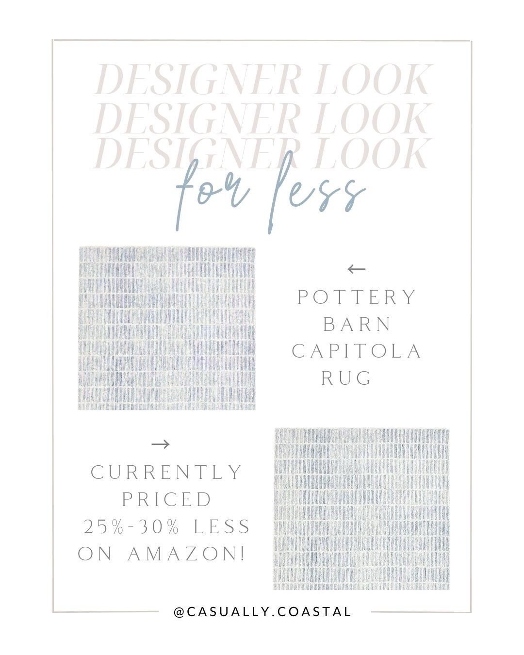 If you love the Capitola rug from Pottery Barn, it's currently being sold on Amazon for about 25% - 30% less in most sizes! 
- 
coastal decor, beach house decor, beach decor, beach style, coastal home, coastal home decor, coastal decorating, coastal interiors, coastal house decor, beach style, blue and white home, blue and white decor, amazon rugs, blue and white amazon rugs, amazon Black Friday sale, amazon cyber Monday sale, pottery barn amazon rugs, capitola rug, pottery barn rug, blue and white rugs, coastal rugs, beach house rugs, amazon rugs on sale, amazon living room rugs, bedroom rugs, dining room rugs, wool rugs, 8x10 rugs, 9x12 rugs, 10x13 rugs, amazon carpets, pottery barn carpets, living room carpets, bedroom carpets, 5x7 rugs, 5x8 rugs, designer look for less, pottery barn rugs on amazon

#LTKHome