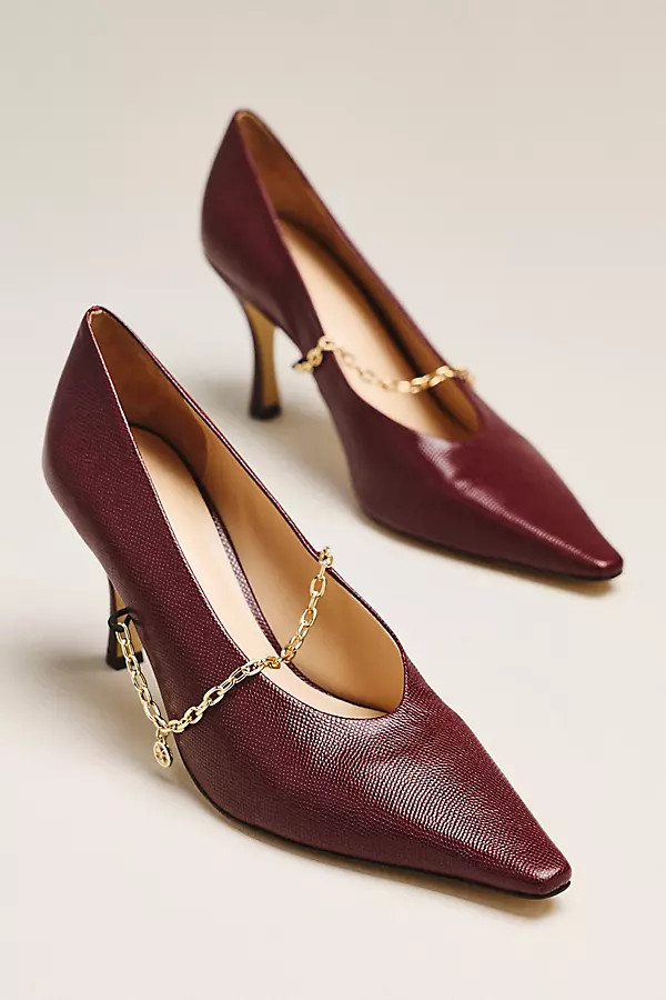 Leather Chain Pumps | Anthropologie (US)