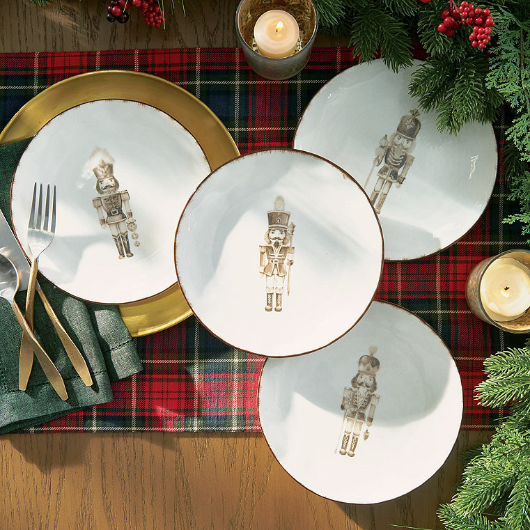 Christmas Nutcracker Noel Plate, Set Of Four - Grandin Road | Grandin Road