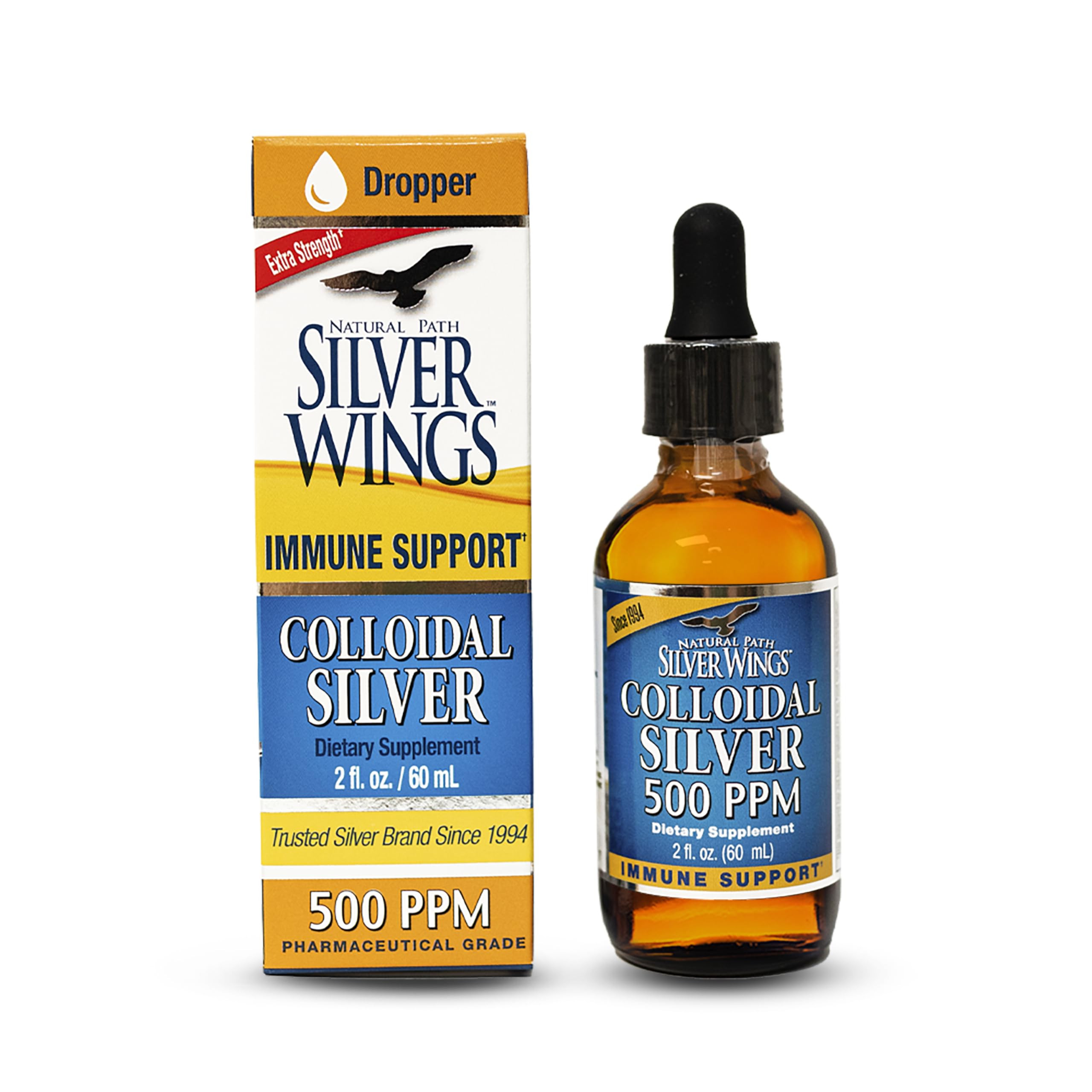 Natural Path Silver Wings Colloidal Silver - Extra Strength Liquid Immune Support Supplement - - ... | Amazon (US)