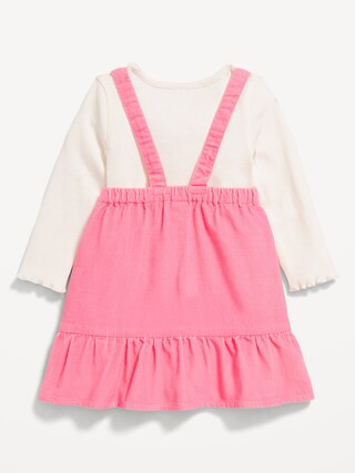 Long-Sleeve Ribbed T-Shirt and Corduroy Dress Set for Baby | Old Navy (US)