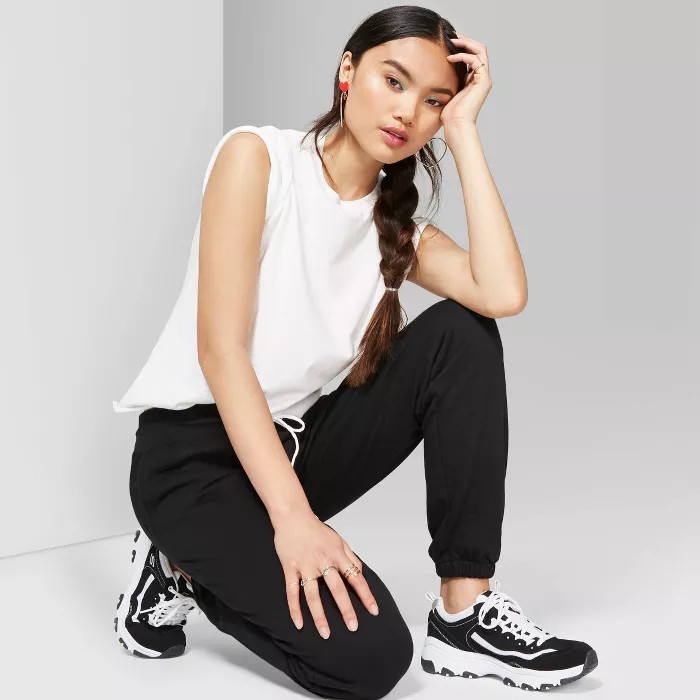 Women's High-Rise Vintage Jogger Sweatpants - Wild Fable™ Black | Target