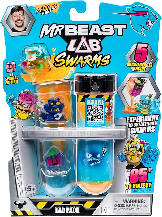MrBeast Lab Swarms Series 2 Atomic Lab 5 Pack – Collectible Micro Beasts, Add Water & Shake Tes... | Amazon (US)