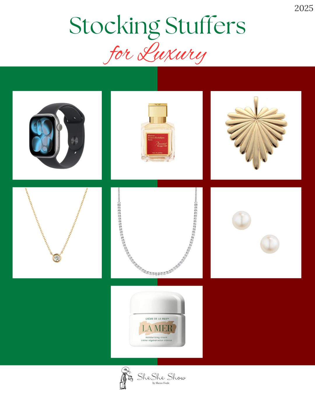 Stocking stuffers for those extra special gifts of luxury. I have the heart necklace that I wear over and over. Baccarat Rouge 540 is my new latest fragrance indulgence, I am addicted to my Apple Watch and La Mer yes so lux 
Fine jewelry, beauty and more come in small packages with big bang

 

#LTKHoliday #LTKBeauty #LTKOver40