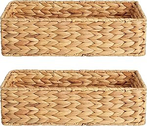 StorageWorks Toilet Basket Tank Topper, Toilet Paper Basket for Bathroom, Water Hyacinth Storage ... | Amazon (US)