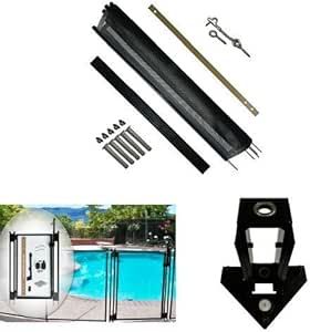 Pool Fence DIY by Life Saver Pool Fence, 48-Foot Black Barrier Fence, Self-Closing Gate, Drill Gu... | Amazon (US)