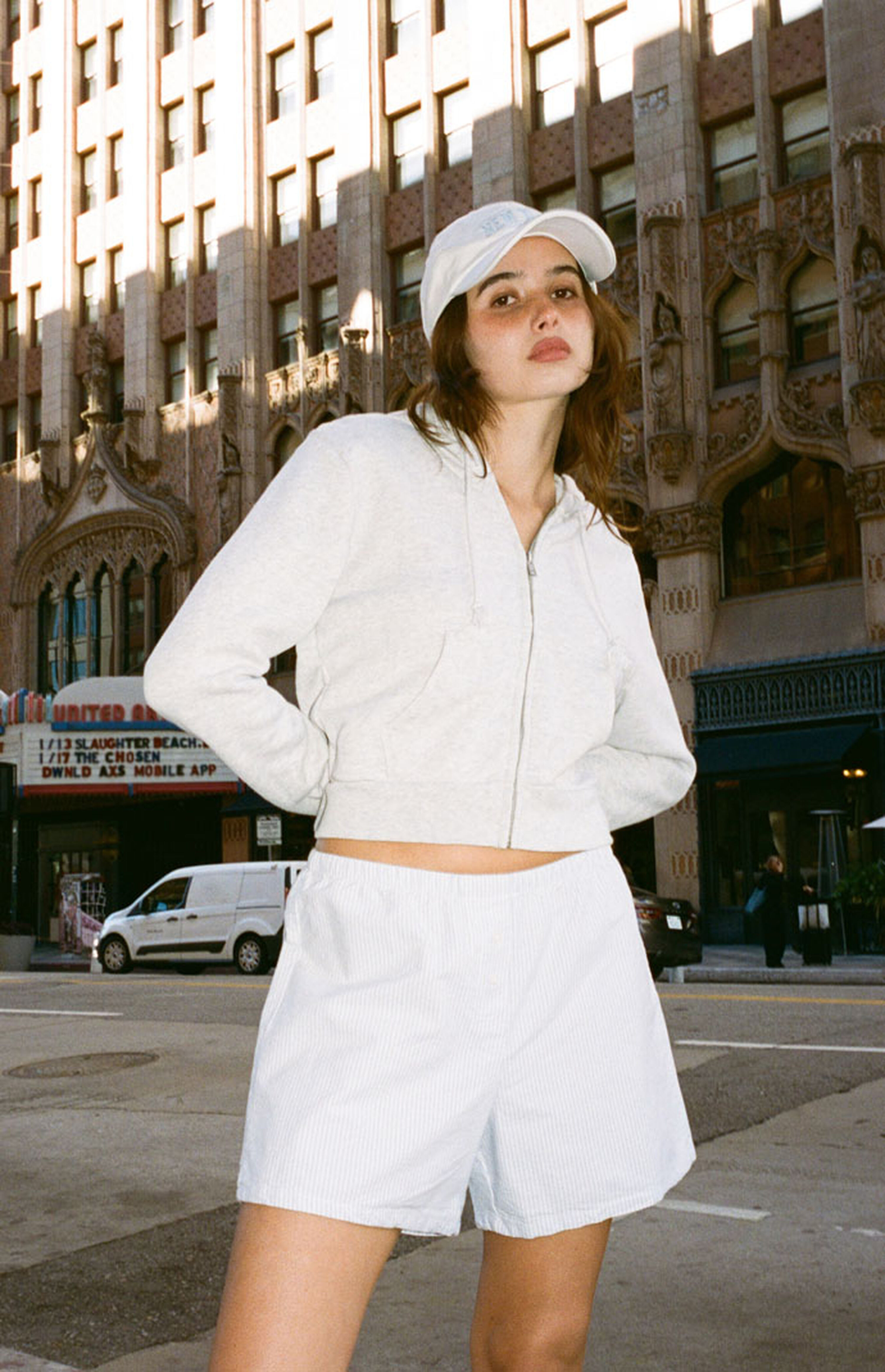 John Galt White & Blue Striped Long Boxer Shorts | PacSun