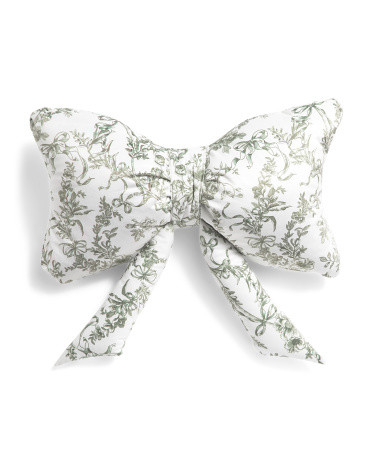 14x24 Toile Bow Pillow | TJ Maxx