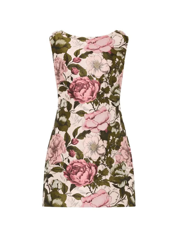 MillyMilly floral jacquard mini dress | Farfetch Global