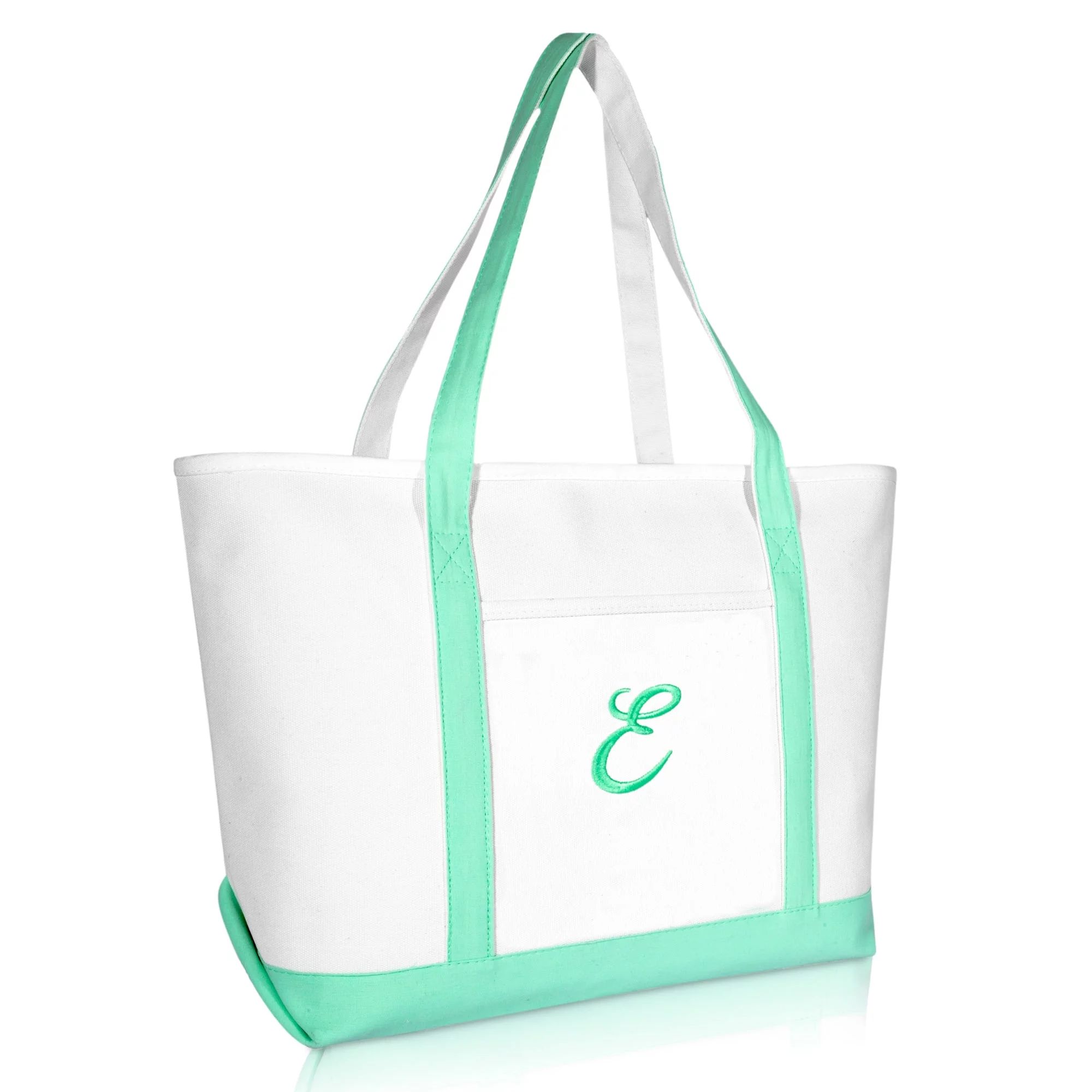 DALIX Women's Premium Tote Bag Shoulder Bags Monogrammed Mint Green E | Walmart (US)
